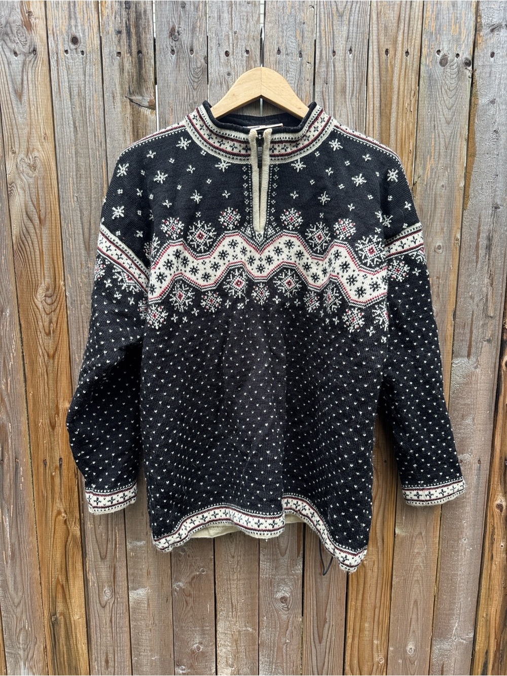 Dale of Norway Black Nordic Zip Yoke Sweater